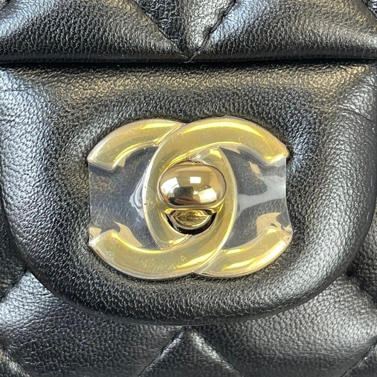 Classic Flap Square Mini Lambskin Black GHW