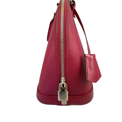 Louis-Vuitton Alma MM Epi Leather Castillan Red GHW