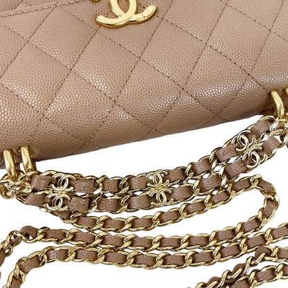 WOC 22K Quilted Caviar Dark Beige GHW