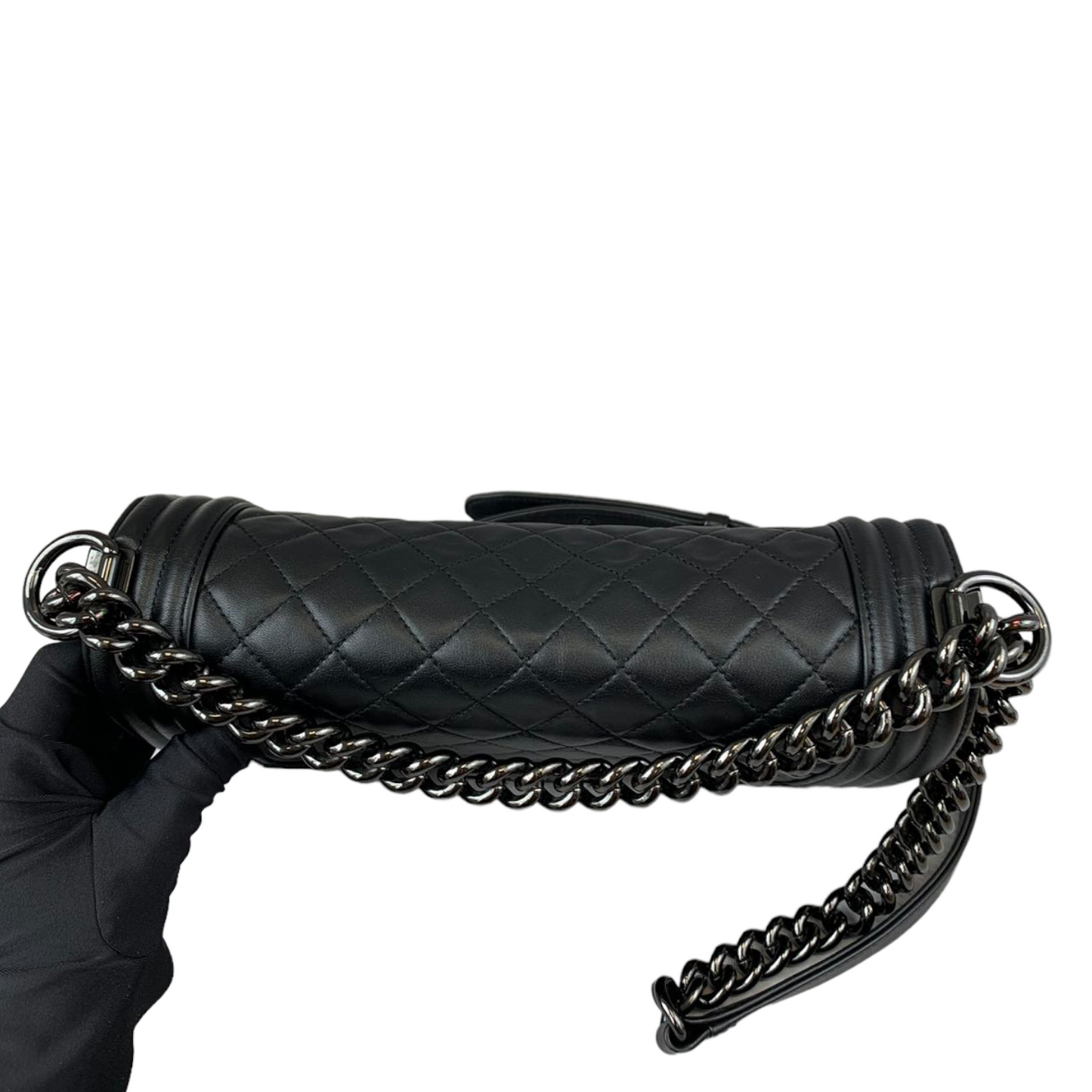 Boy Old Medium Calfskin Black BHW