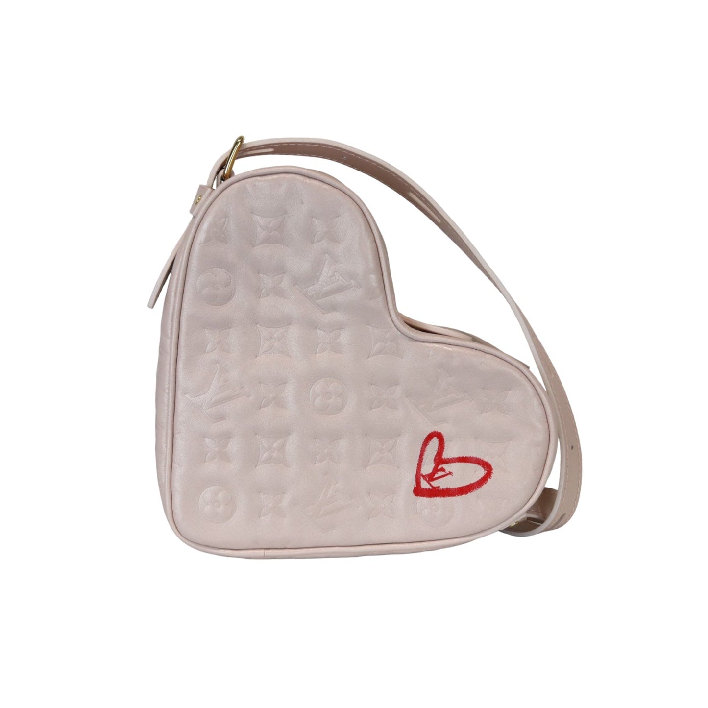 Louis-Vuitton Dragee Light Pink Monogram Embossed Puffy Lambskin GHW