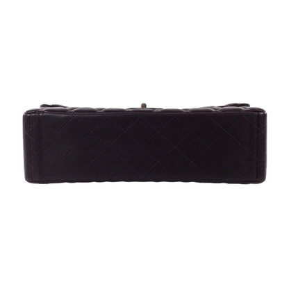 Chanel Plum Lambskin Maxi SHW