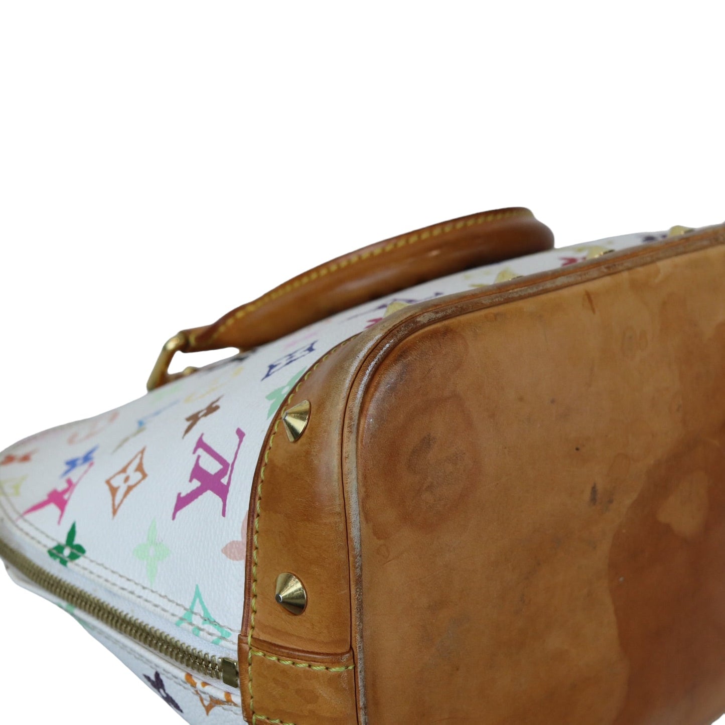 Louis-Vuitton Monogram Multicolor Alma PM White GHW