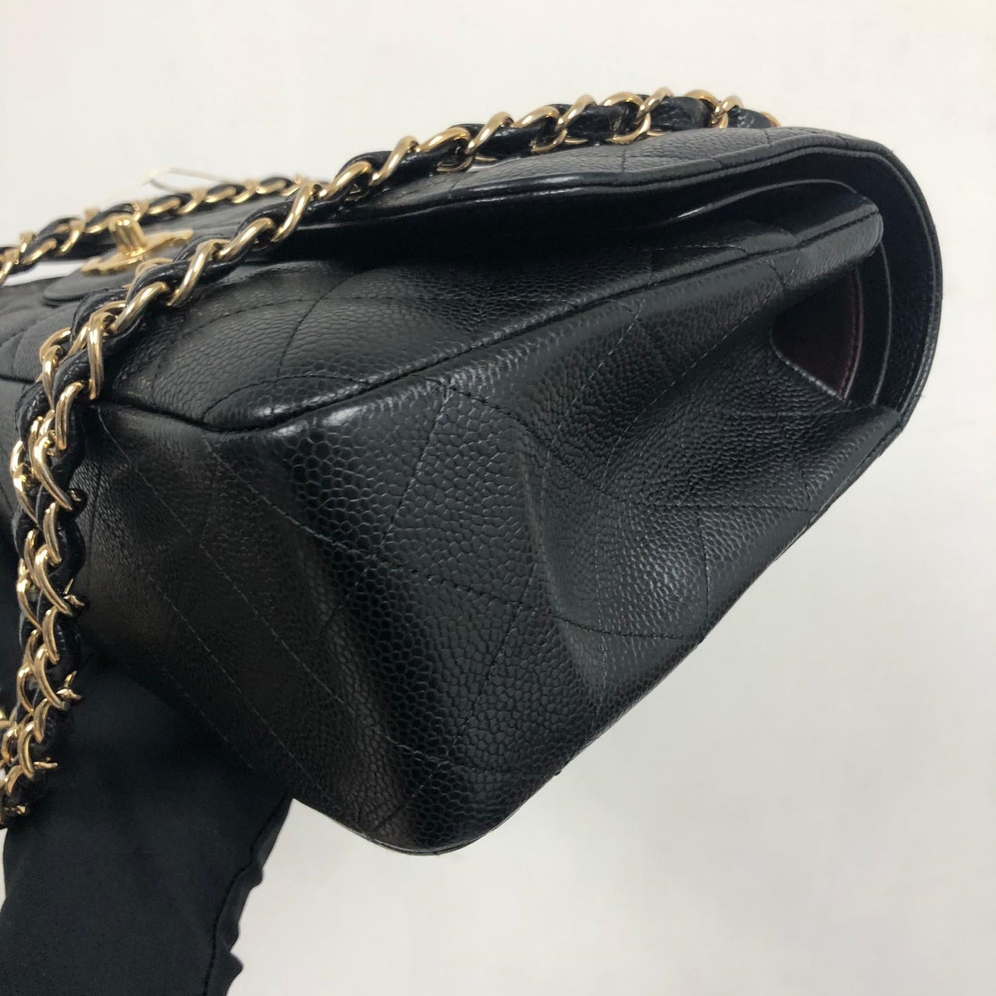 Classic Double Flap Jumbo Bag in Black Caviar with GHW