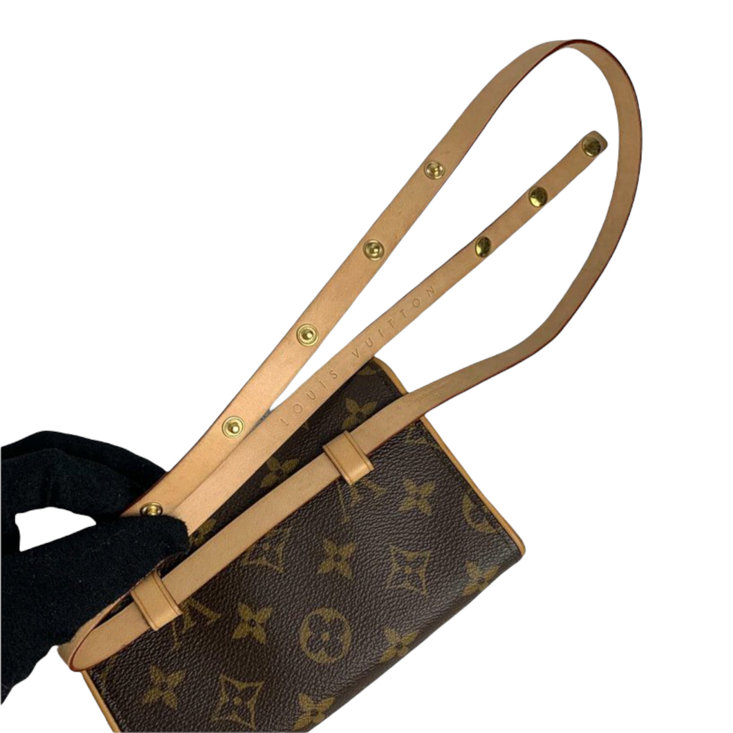 Louis-Vuitton Monogram Florentine Pochette Canvas Brown GHW