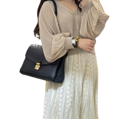 Louis-Vuitton Saint Germain MM Empreinte Black GHW