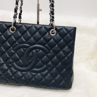 Chanel Black Caviar GST in Black with SHW