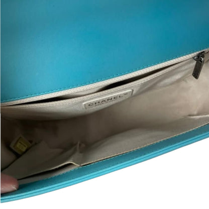 New Medium Boy Leather Blue RHW