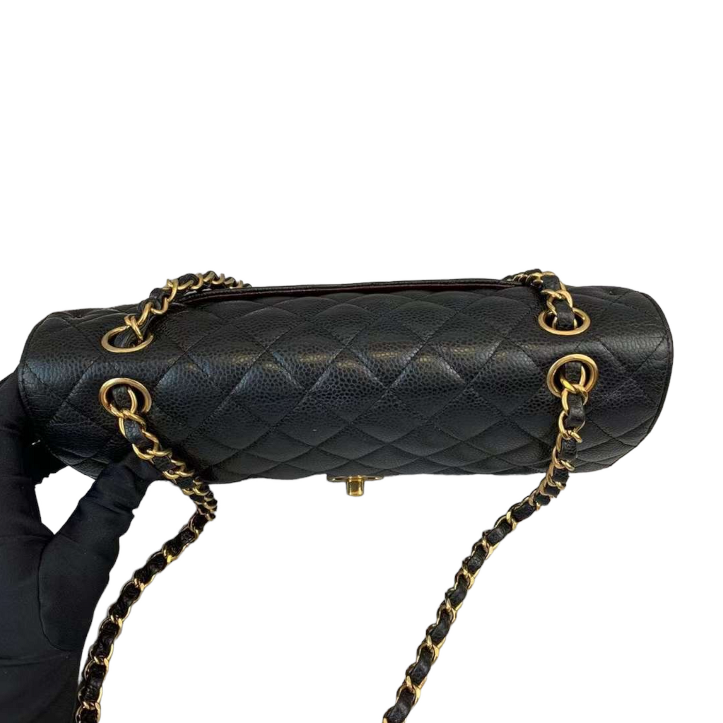 Medium Classic Flap Caviar Black GHW