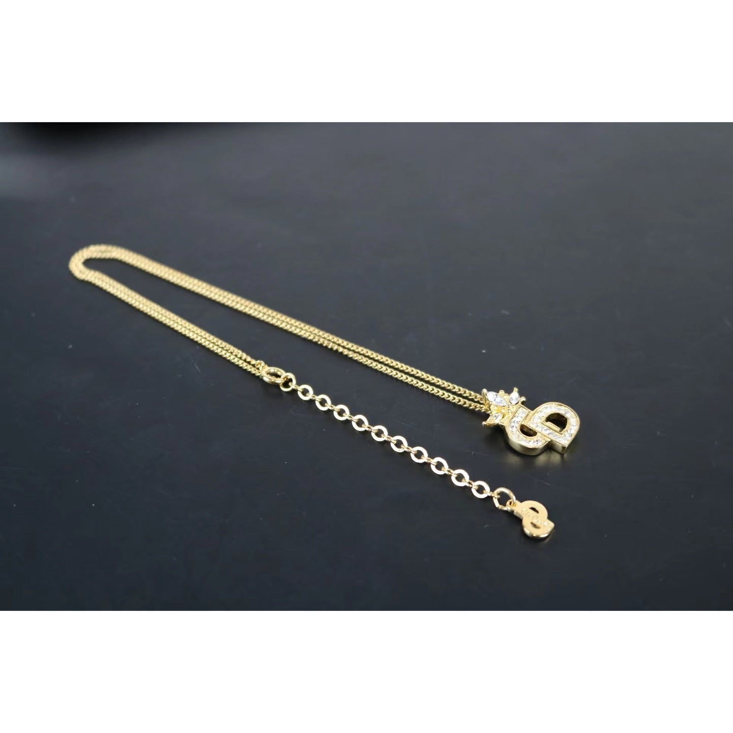 Rank A ｜ Dior Earring Necklace Set Gold｜063009