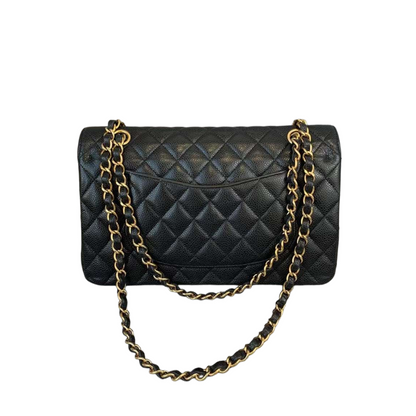 Medium Classic Flap Caviar Black GHW