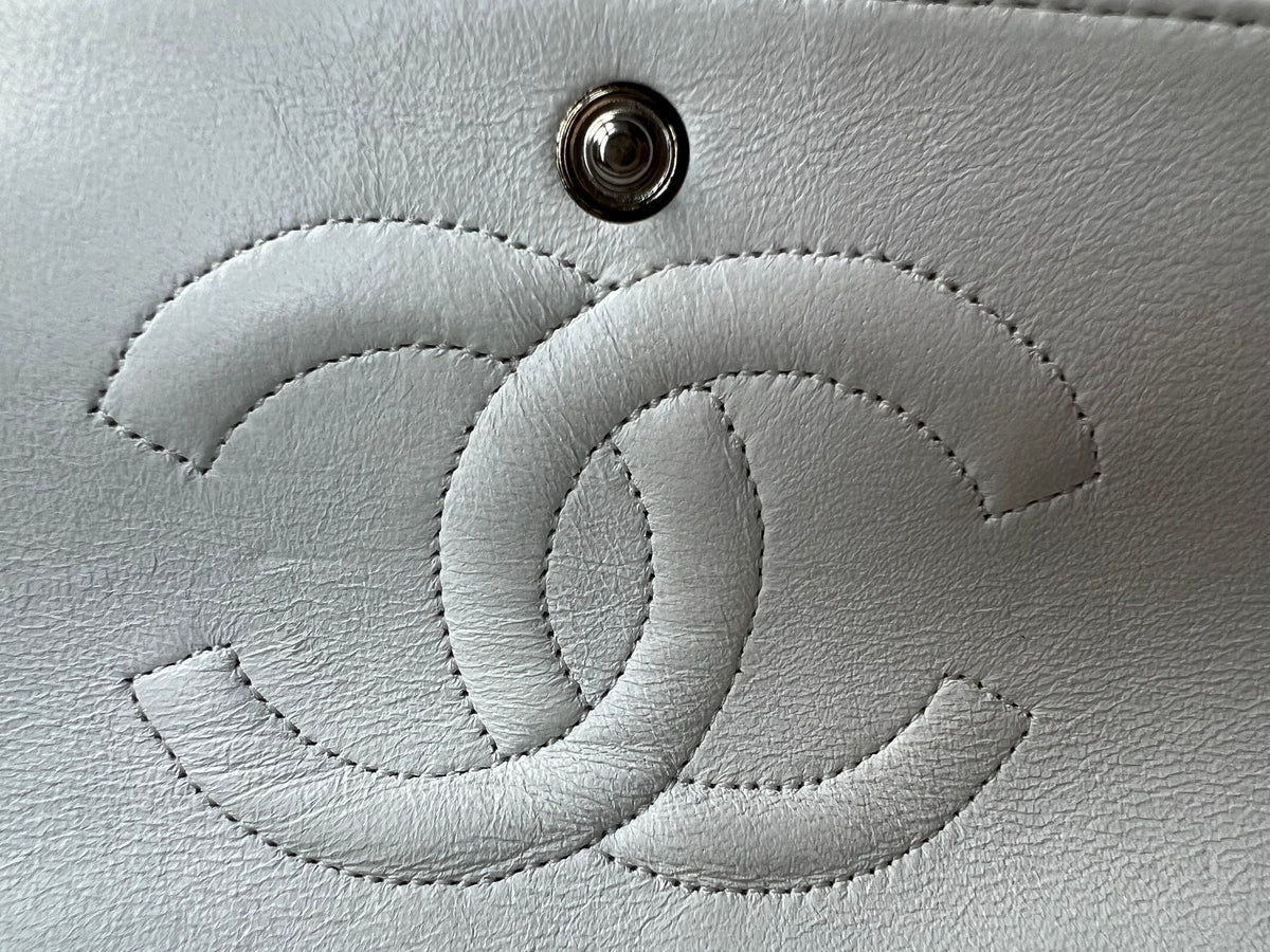 Chanel Medium Classic Flap in White Caviar (RRP £8,530)