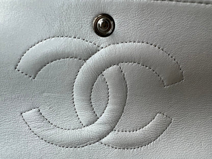 Chanel Medium Classic Flap in White Caviar (RRP £8,530)