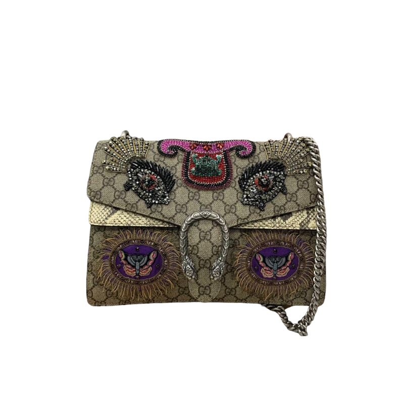 Gucci Large GG Dionysus Embroidery Brown RHW
