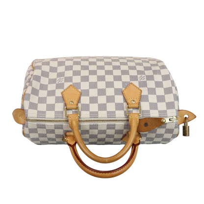 Louis-Vuitton Speedy 30 Damier Azur Canvas GHW