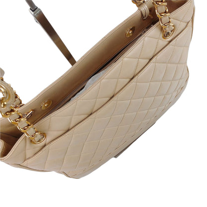 Vintage Tote Lambskin Beige GHW