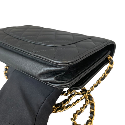 WOC Wallet on Chain Lambskin Black GHW