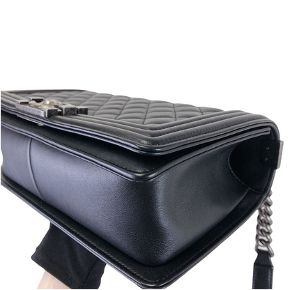 Boy Old Medium Calfskin Black RHW