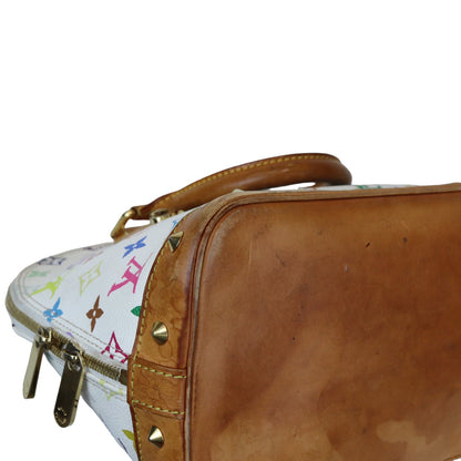 Louis-Vuitton Monogram Multicolor Alma PM White GHW