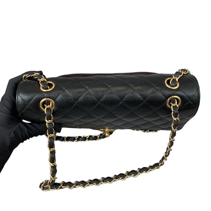 Medium Classic Flap Caviar Black GHW