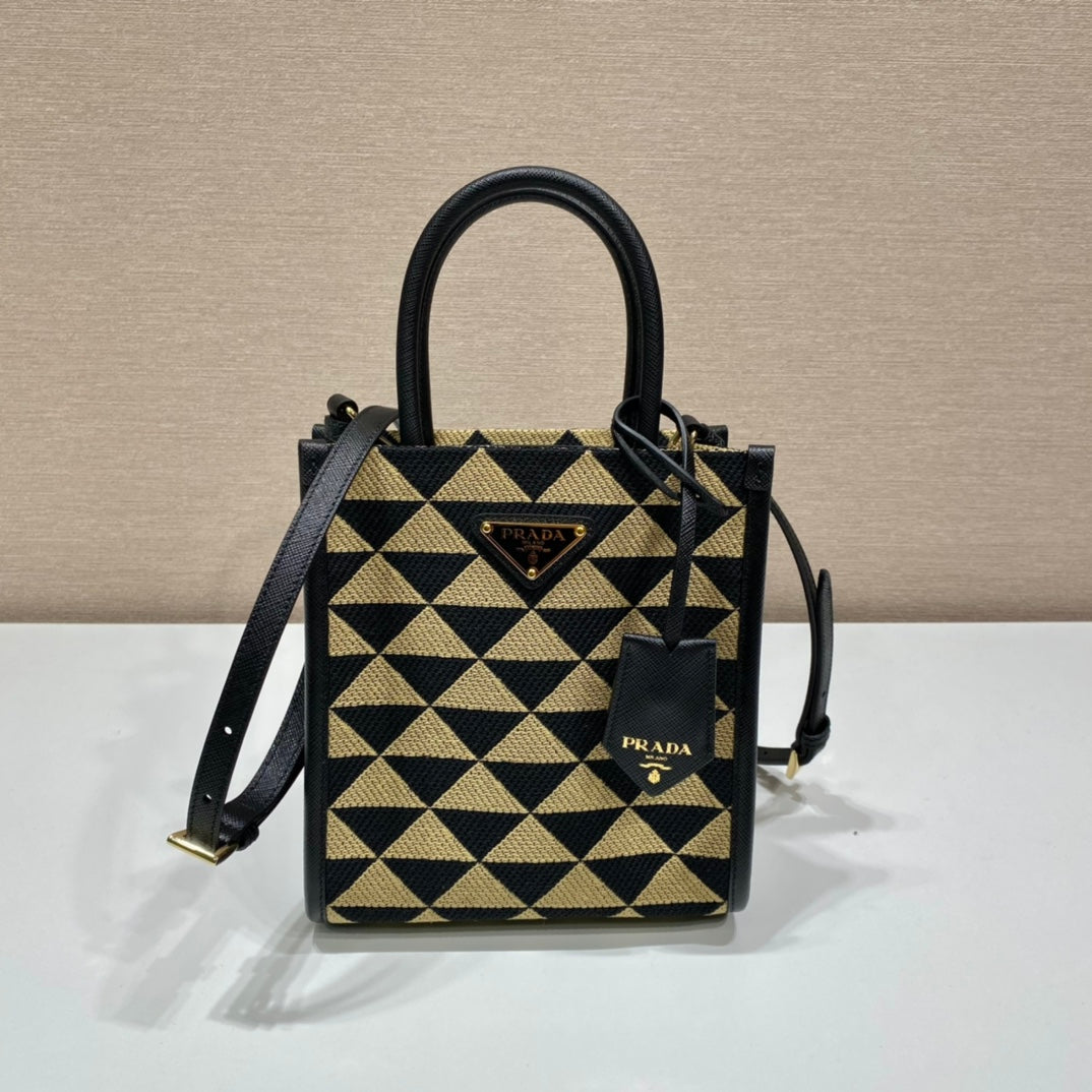 Prada symbole Jacquard fabric Micro  Bag