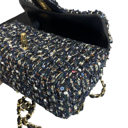 Mini Rectangular Flap Tweed Multicolour GHW