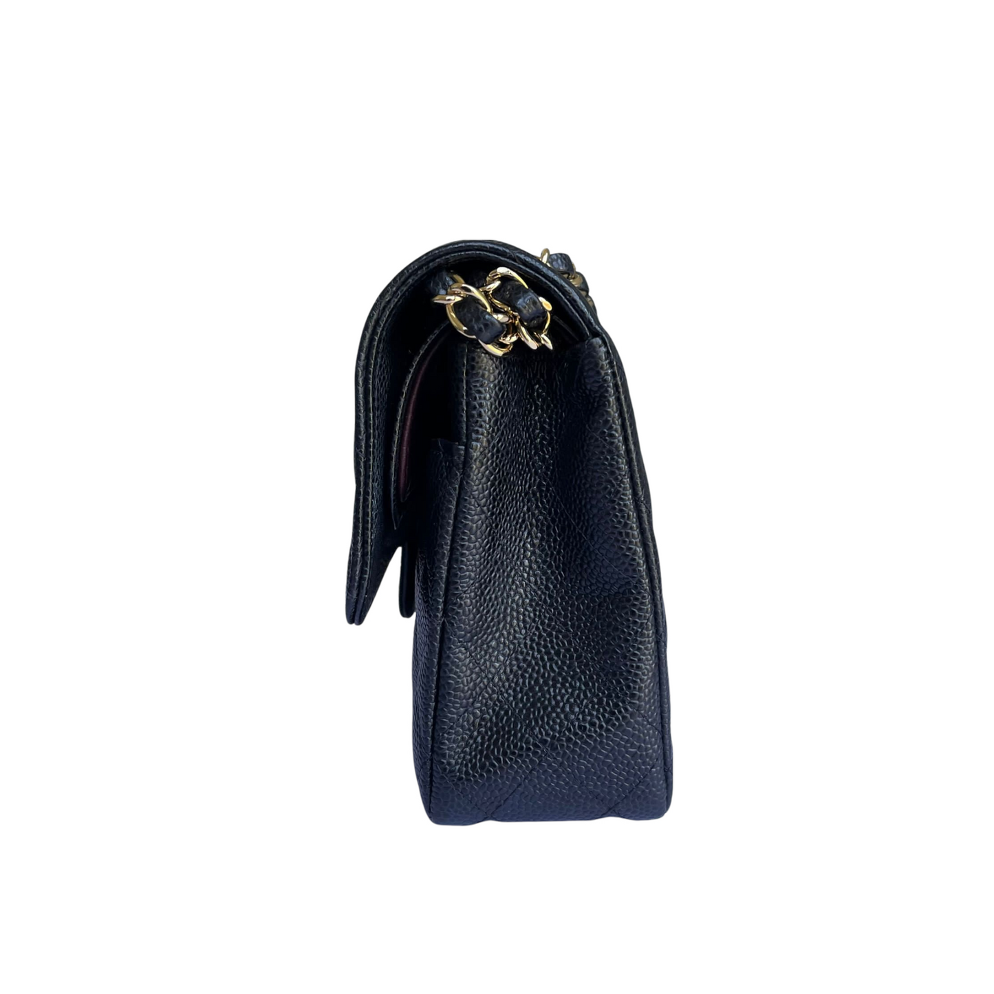 Medium Classic Flap Caviar Black GHW