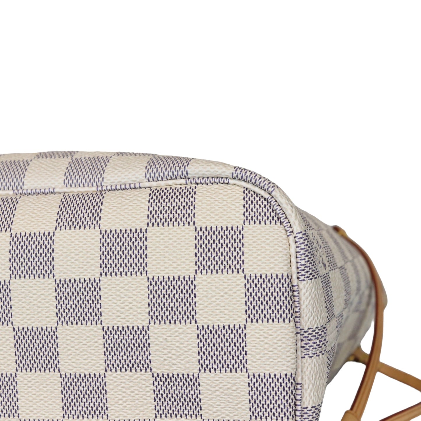 Louis-Vuitton Neverfull PM Damier Azure Canvas White GHW