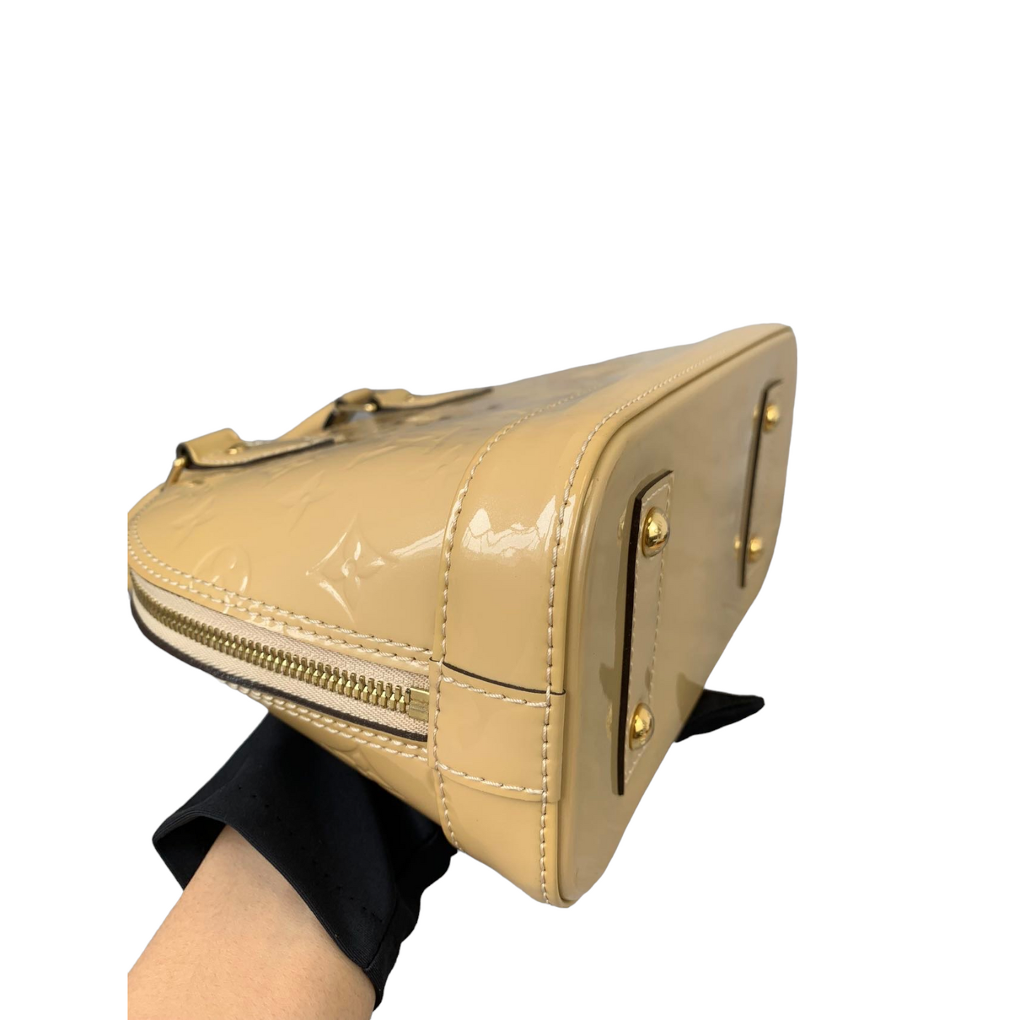 Louis-Vuitton Alma BB Vernis Beige GHW