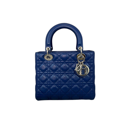 Lady Dior Medium Blue Lambskin SHW