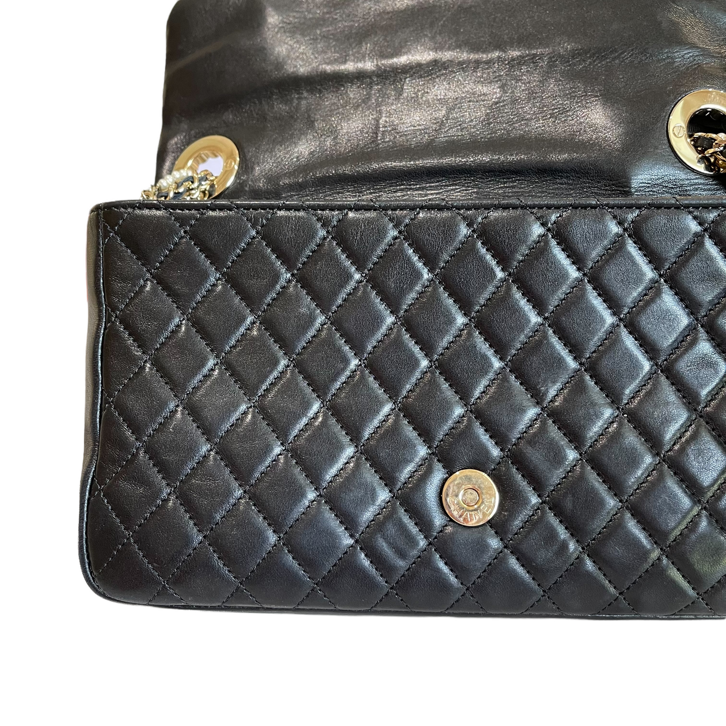 Westminster Flap Lambskin Black Pearl Strap