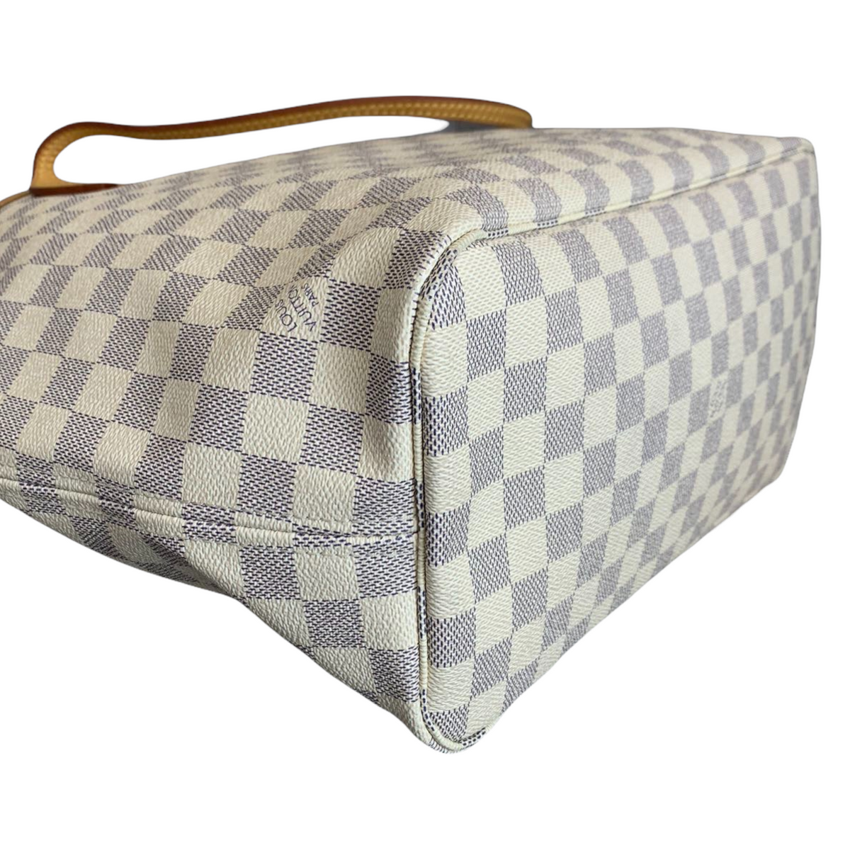 Louis-Vuitton Damier Azur Neverfull MM White GHW