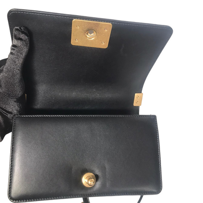 Small Boy Lambskin Black GHW