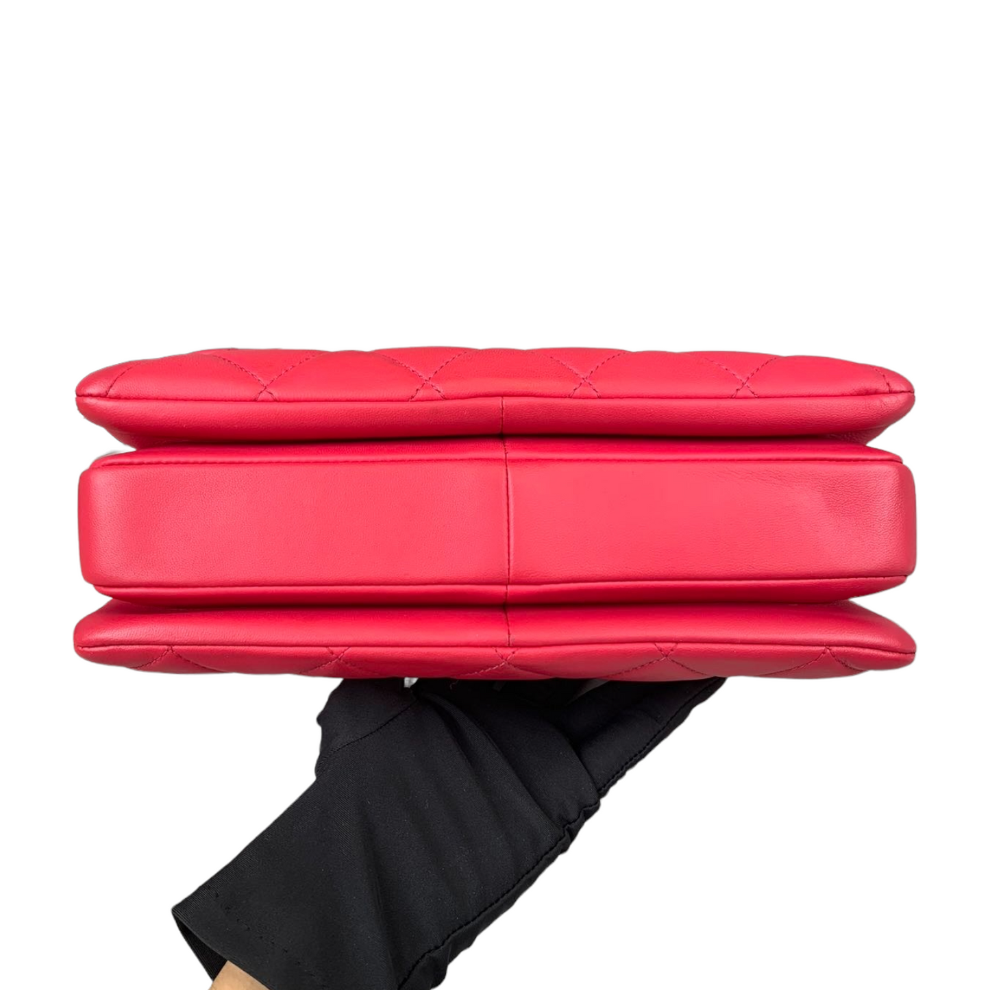 Small Trendy CC Lambskin Red GHW