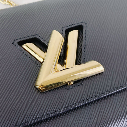 Louis-Vuitton Twist Epi Leather MM Black GHW