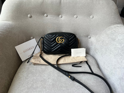 Gucci GG Black Marmont Small Shoulder Bag
