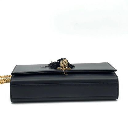 Kate Tassel Smooth Leather Black SHW