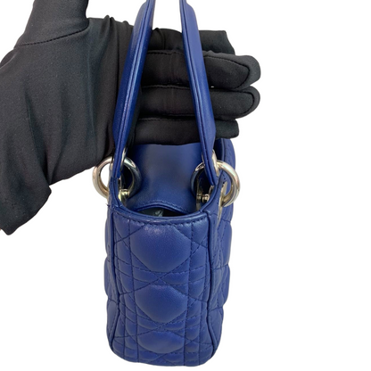 Mini Lady Dior Lambskin Blue SHW
