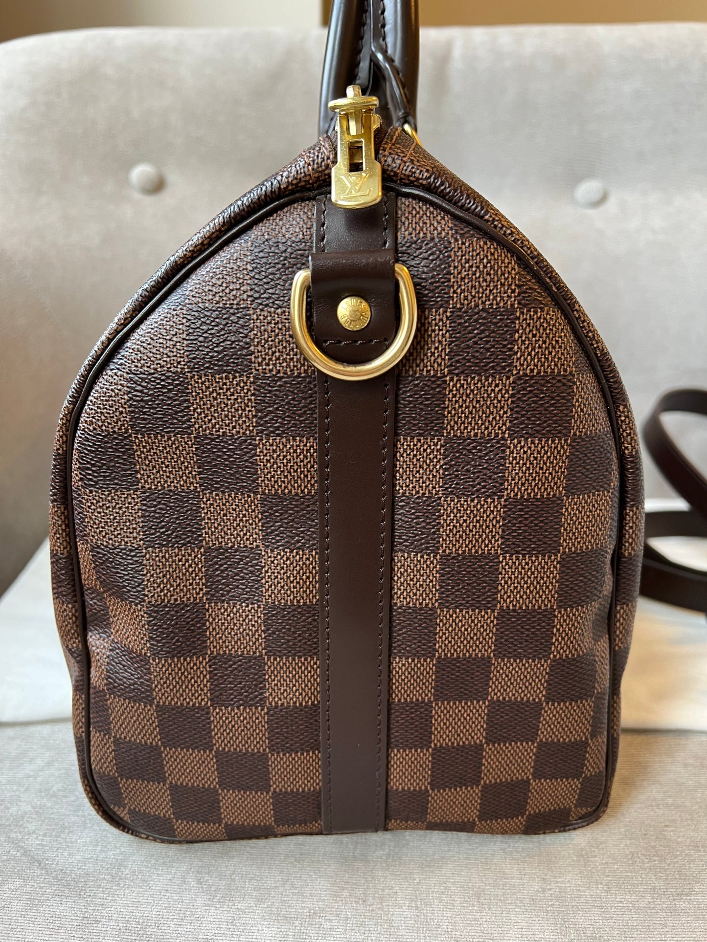 Louis Vuitton Speedy Bandouliere 30 Damier Ebene (RRP £1470)