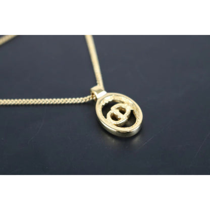 Rank A ｜ Dior CD Necklace 18k Gold Plated ｜051701
