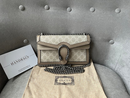 Gucci Dionysus GG Small Shoulder Bag in White and Beige Canvas (RRP £2,130)