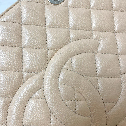 Grand Shopping Tote GST Beige SHW