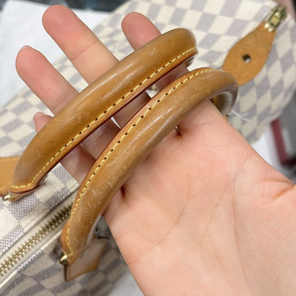 Louis-Vuitton Damier Azur Speedy 35 White GHW