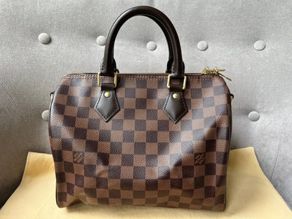 Louis Vuitton Speedy 25 Bandouliere (strap missing) Damier Ebene (RRP £1,420)