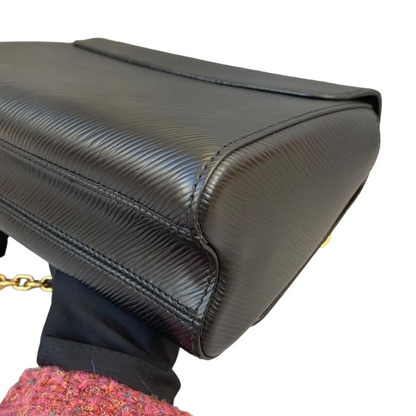 Louis-Vuitton Twist Lock Epi Leather MM Black GHW