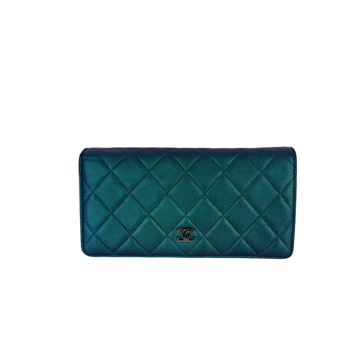 Yen Iridescent Wallet Lambskin Green SHW