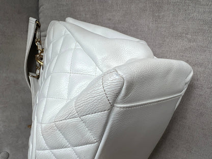 Chanel White Caviar Grand Shopper Tote (GST)