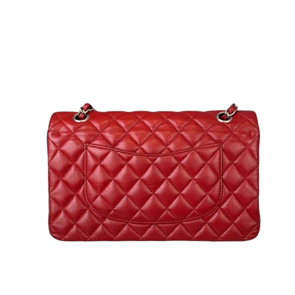 Classic Flap Caviar Medium Red SHW