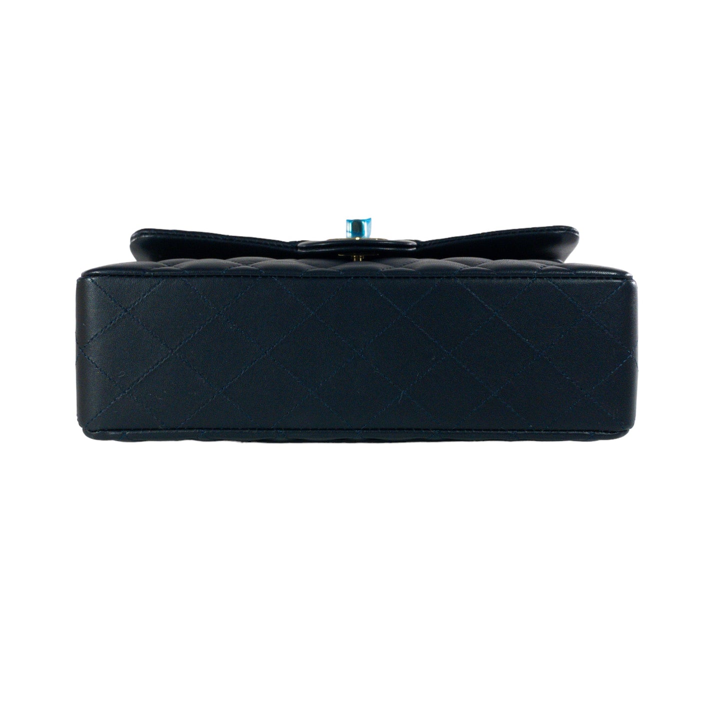 Chanel Navy Lambskin Small Classic Flap GHW
