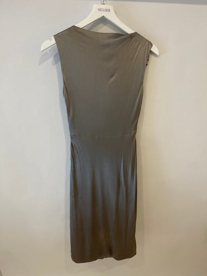Gucci Grey Satin Midi Dress Size XS (UK 4)
